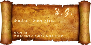 Wester Georgina névjegykártya
