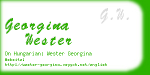 georgina wester business card